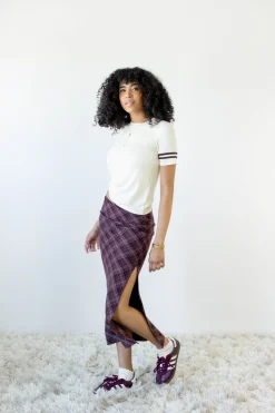 Plaid Midi Skirt
